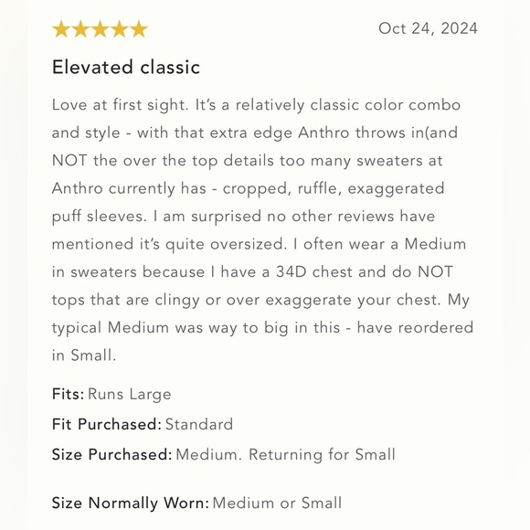 NWT Size M - Anthropologie Maeve Scallop Collared Sweater - Picture 6 of 15